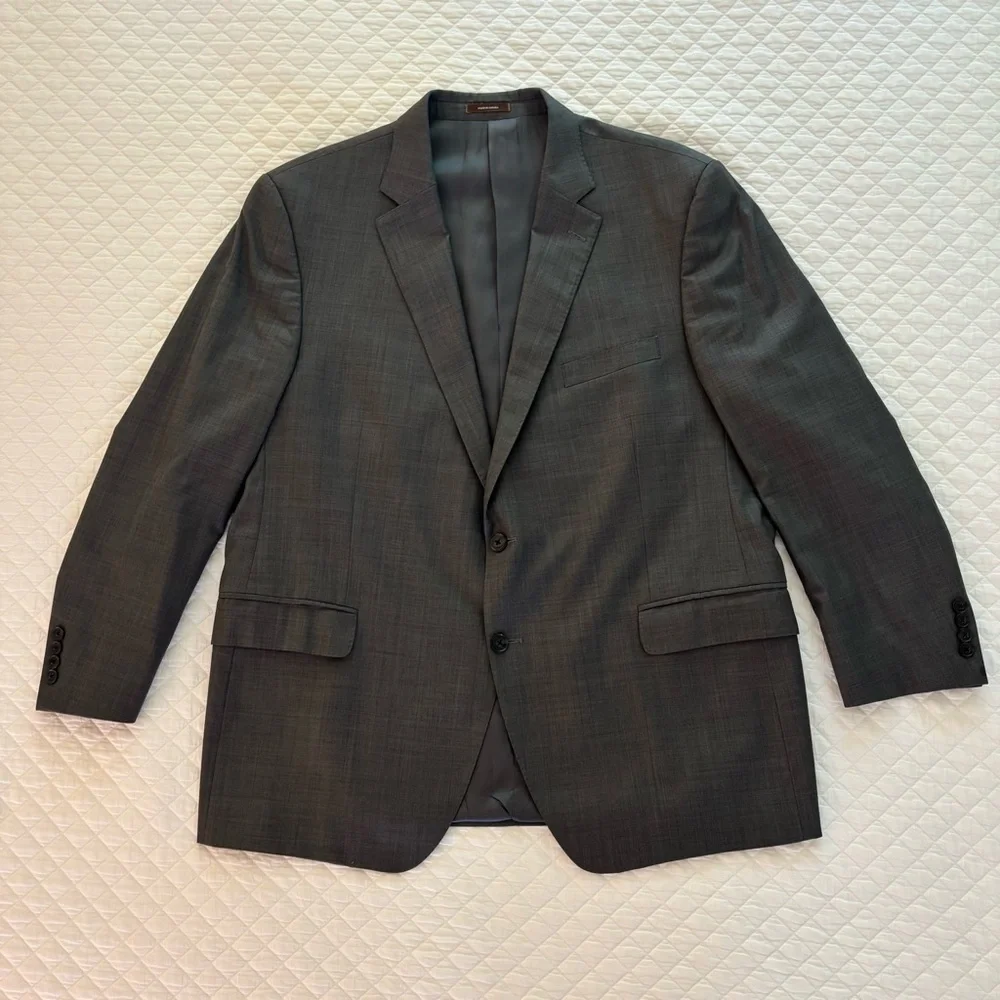 Peter Millar Gray Two Button Wool Blazer Sport Coat Men’s Size 48R